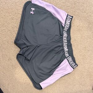 Under Armour Women's Athletic Shorts in Gray and Lavender